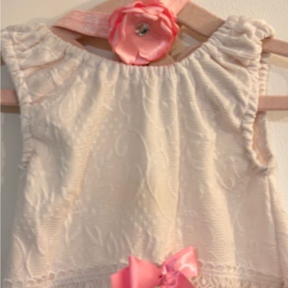 Vogue Bubble Romper Vintage Style with dazzles comes with headband 6/12 months - Picture 7 of 8